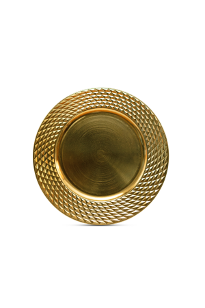 Platzteller Hochglanz Gold (75) – 32cm – Dekorationsteller für Hochzeiten und Events