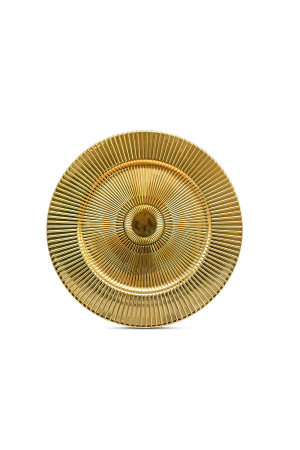 Platzteller Gold mit Muster (77) – 32cm – Dekorationsteller für Hochzeiten und Events