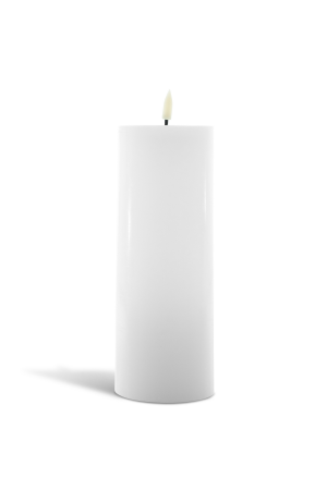 LED Wachskerze Weiß (47) - 20x7,5cm - für Hochzeiten, Feiern, Veranstaltungen