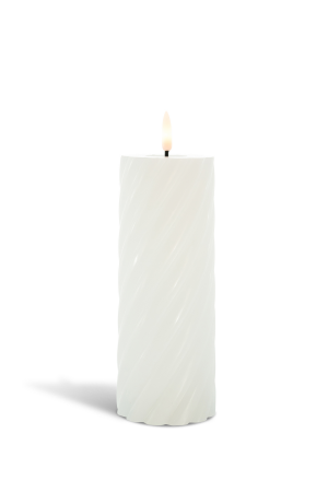 LED Wachskerze Weiß (50) - 20x7,5cm - für Hochzeiten, Feiern, Veranstaltungen
