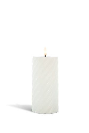 LED Wachskerze Weiß (51) - 15x7,5cm - für Hochzeiten, Feiern, Veranstaltungen