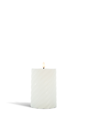 LED Wachskerze Weiß (52) - 10x7,5cm - für Hochzeiten, Feiern, Veranstaltungen