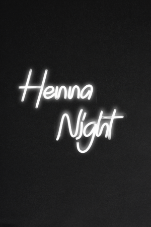 LED Neonschild "Henna Night" (148) – Mit Fernbedienung – Stimmungsvolle Dekoration für Henna-Abende
