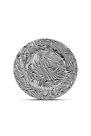 Platzteller Silber mit Muster (118) – 32cm – Dekorationsteller für Hochzeiten und Events