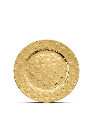 Platzteller Gold mit Muster (119) – 32cm – Dekorationsteller für Hochzeiten und Events