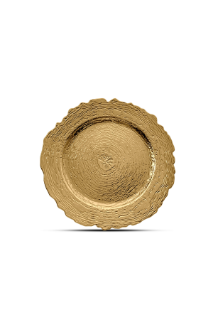 Platzteller Gold mit Muster (102) – 32cm – Dekorationsteller für Hochzeiten und Events