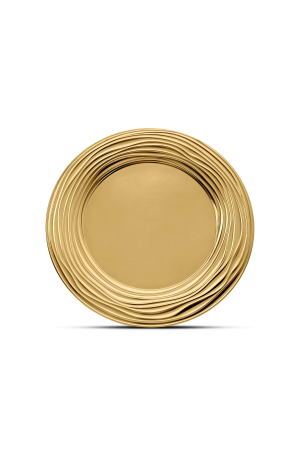 Platzteller Gold mit Muster (120) – 32cm – Dekorationsteller für Hochzeiten und Events