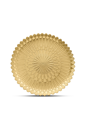 Platzteller Gold mit Muster (121) – 32cm – Dekorationsteller für Hochzeiten und Events