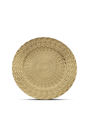 Platzteller Gold mit Muster (128) – 32cm – Dekorationsteller für Hochzeiten und Events