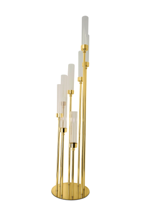 Kerzenständer Gold Metall Rund (90-A) – 8 Köpfe – Für Hochzeiten und Events
