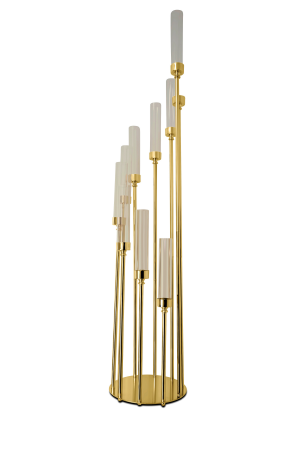 Kerzenständer Gold Metall Rund (91-A) – 10 Köpfe – Für Hochzeiten und Events