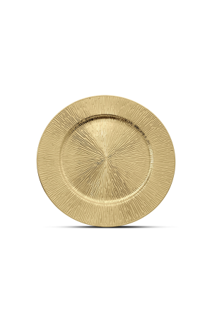 Platzteller Gold mit Muster (104) – 32cm – Dekorationsteller für Hochzeiten und Events