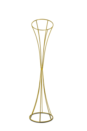 Blumenständer Gold Metall (99) – Rund – Für Hochzeiten und Events
