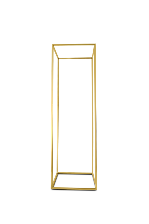 Blumenständer Gold Metall (97) – Quadratisch – Für Hochzeiten und Events
