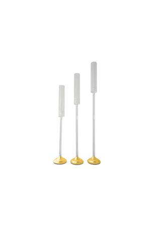 Kerzenständer Set Transparent/Gold aus Kunststoff (94) - 3er Set - Kerzenständer Für Hochzeiten, Feiern, Veranstaltungen