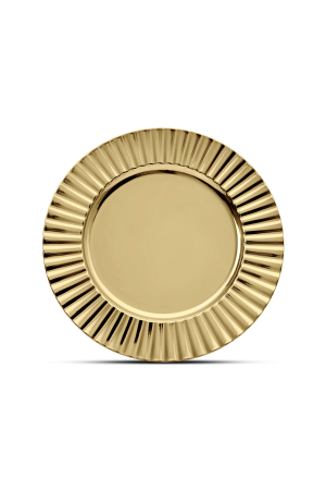 Platzteller Gold mit Muster (106) – 32cm – Dekorationsteller für Hochzeiten und Events
