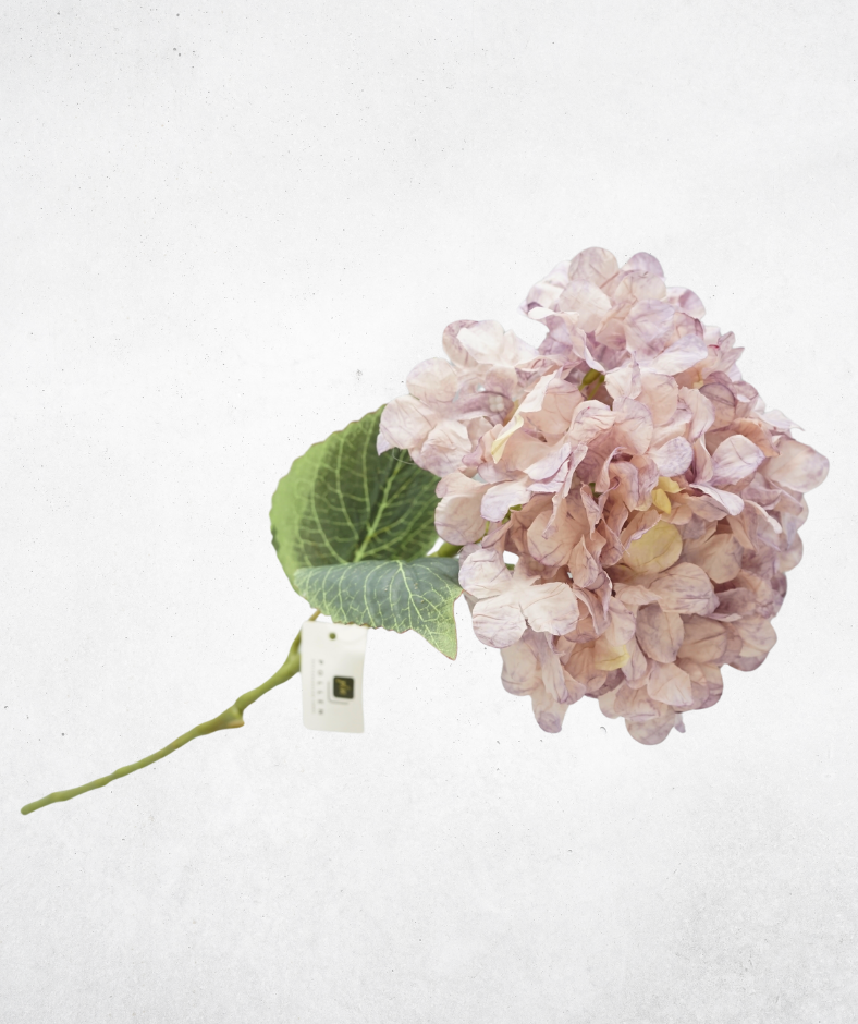 Kunstblume Hortensie Rosa (022-1) – langlebige künstliche Dekoblume aus Textilmaterial