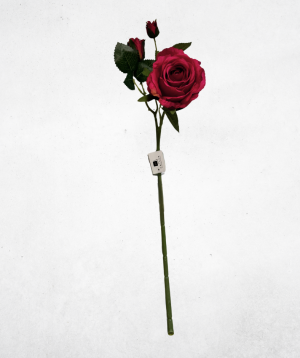 Kunstblume Rose Rot Rosa-Verlauf (010-3) – langlebige künstliche Dekoblume aus Kunststoff