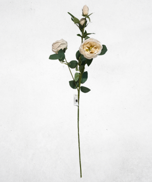 Kunstblume 4-Köpfige Pfingstrose Weiss (025-1) – langlebige künstliche Dekoblume aus Textilmaterial